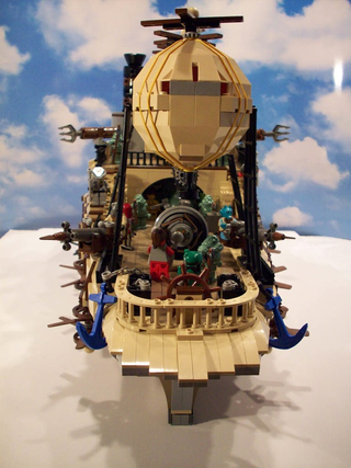 Illustration for article titled Steampunk LEGO Jabba Barge, Slave I and Other Amazing Steam Wars Models